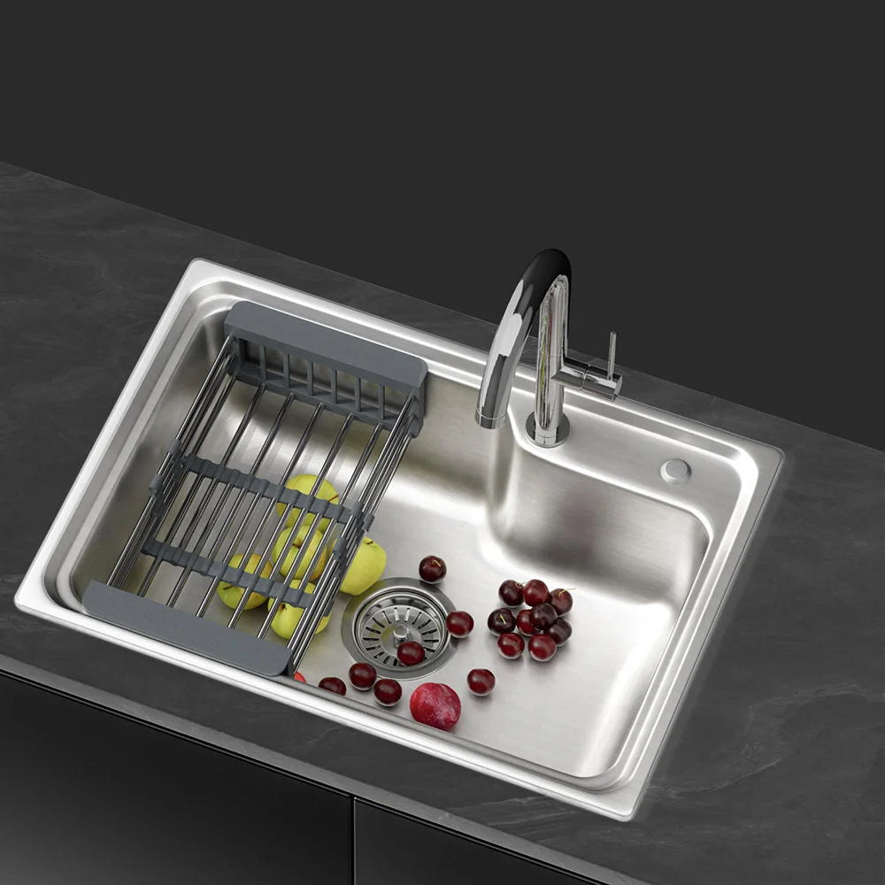 Cefito Kitchen Sink 61X43CM Stainless Steel Basin Single