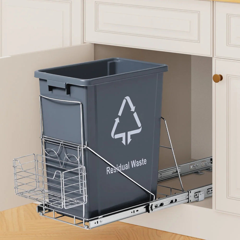 Cefito Pull Out Bin Kitchen Cabinet Slide Garbage Rubbish