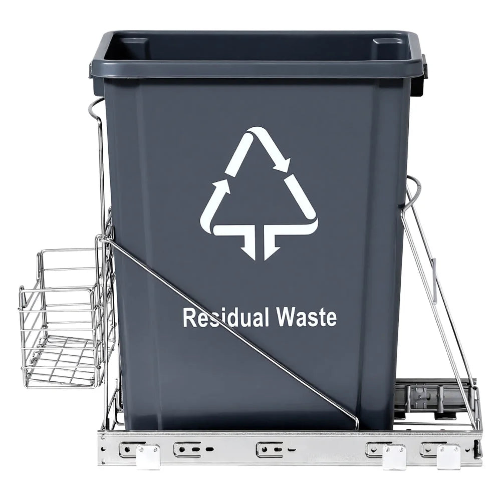 Pull Out Bin Kitchen Cabinet Slide Garbage Rubbish Bins