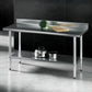Steel 1500x600mm cefito stainless kitchen with tabletop context and item shape