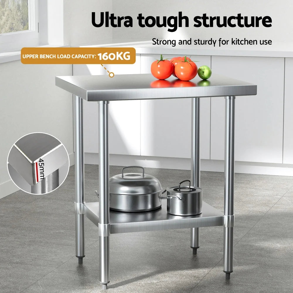 Cefito Stainless Steel Kitchen Bench Work Table 610 x760MM
