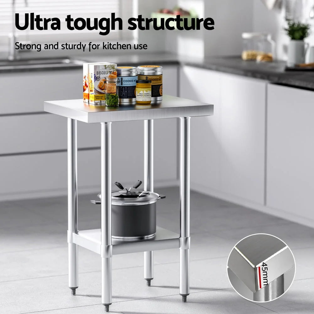 Cefito Stainless Steel Kitchen Benches Work Bench 610x457mm