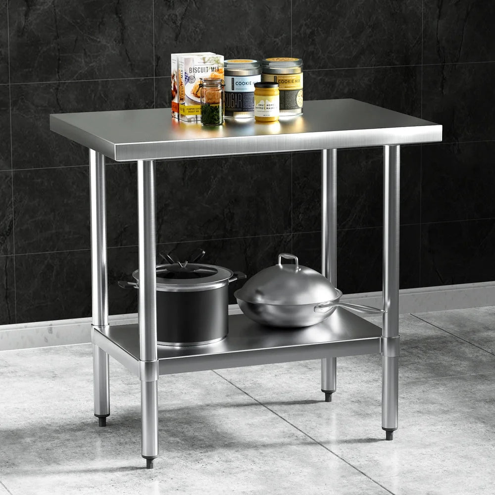 Cefito Stainless Steel Kitchen Benches Work Bench 910x610mm