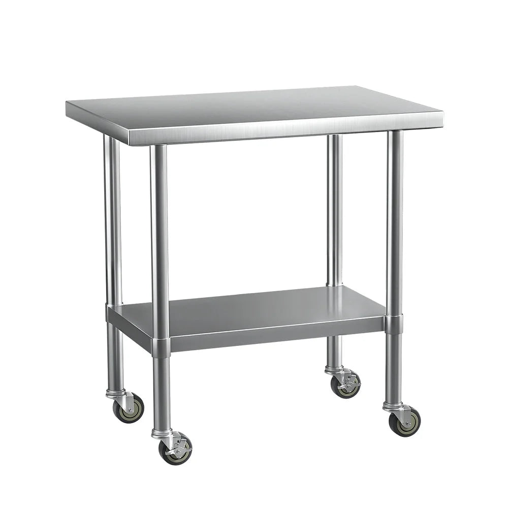Cefito Stainless Steel Kitchen Benches Work Bench Wheels
