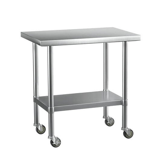 Cefito Stainless Steel Kitchen Benches Work Bench Wheels