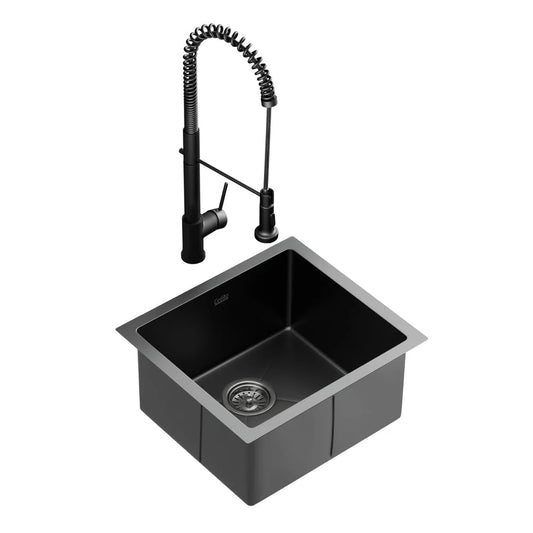 Cefito Stainless Steel Sink 51x45CM With Pull Out Mixer Tap