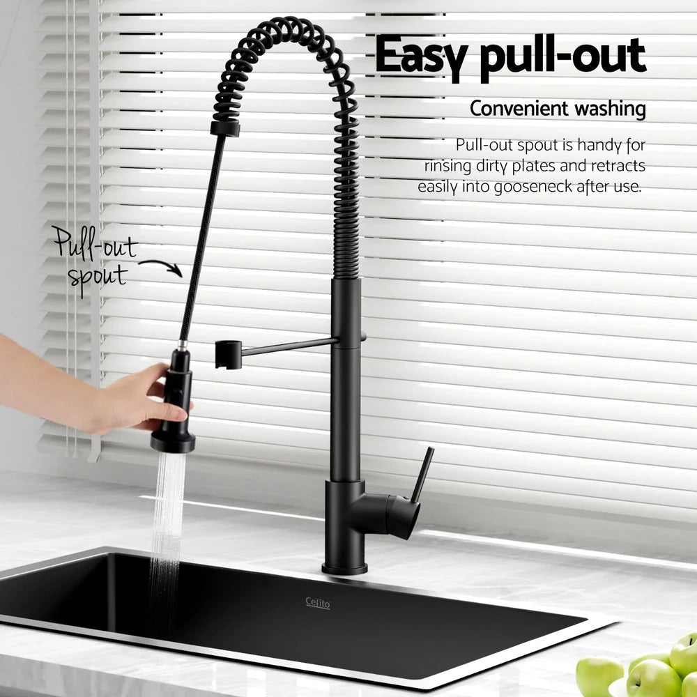 Cefito Stainless Steel Sink 70x45CM With Pull Out Mixer Tap