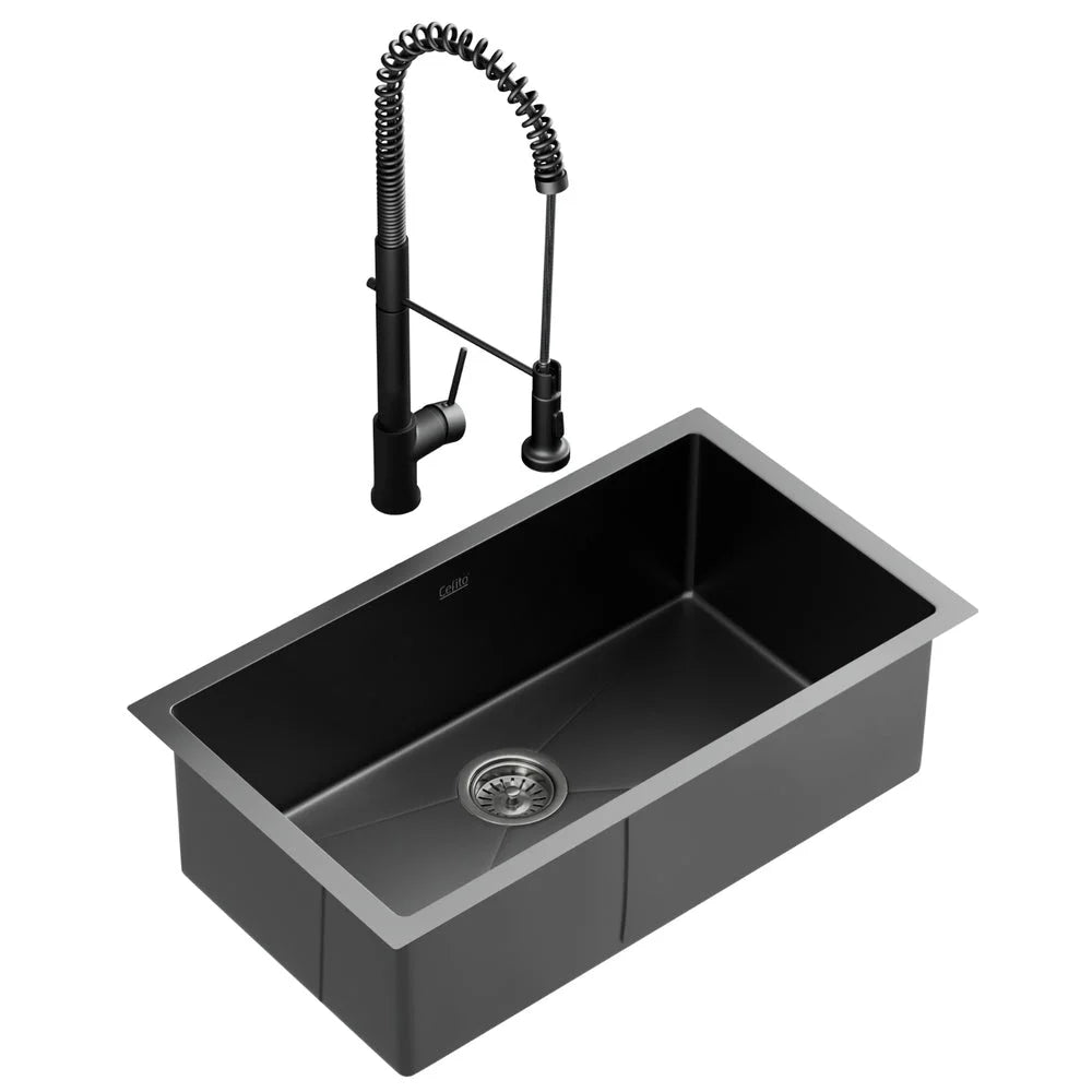 Cefito Stainless Steel Sink 70x45CM With Pull Out Mixer Tap
