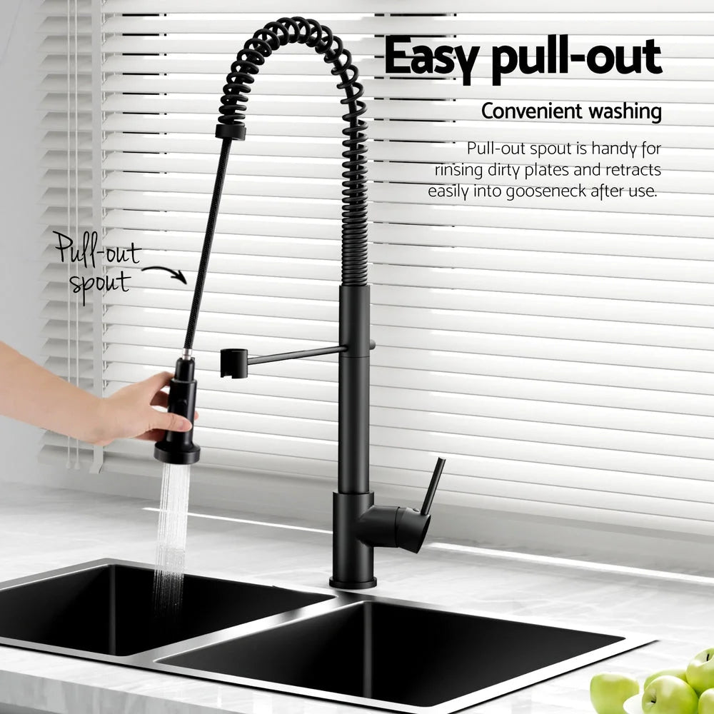 Cefito Stainless Steel Sink 77x45CM With Pull Out Mixer Tap