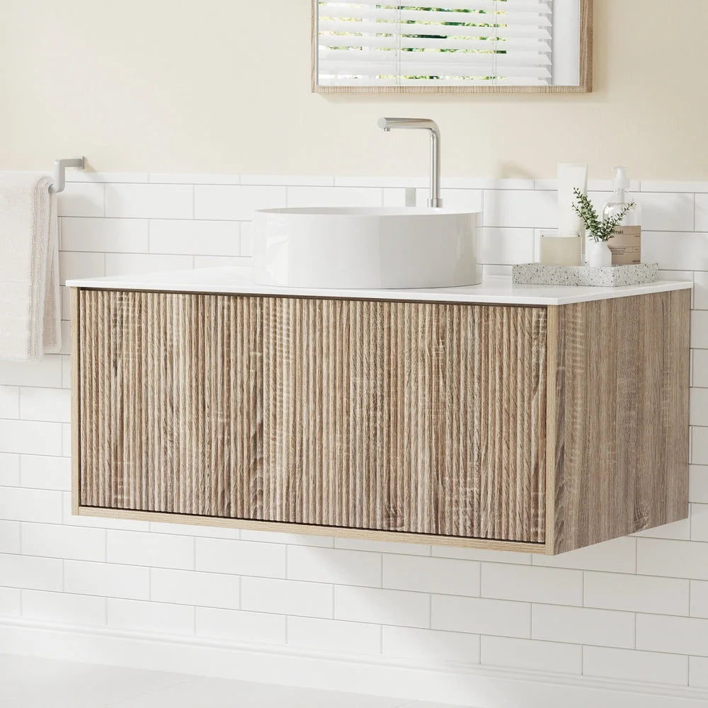 Cefito Vanity Unit 915mm with Basin Oak - Furniture >