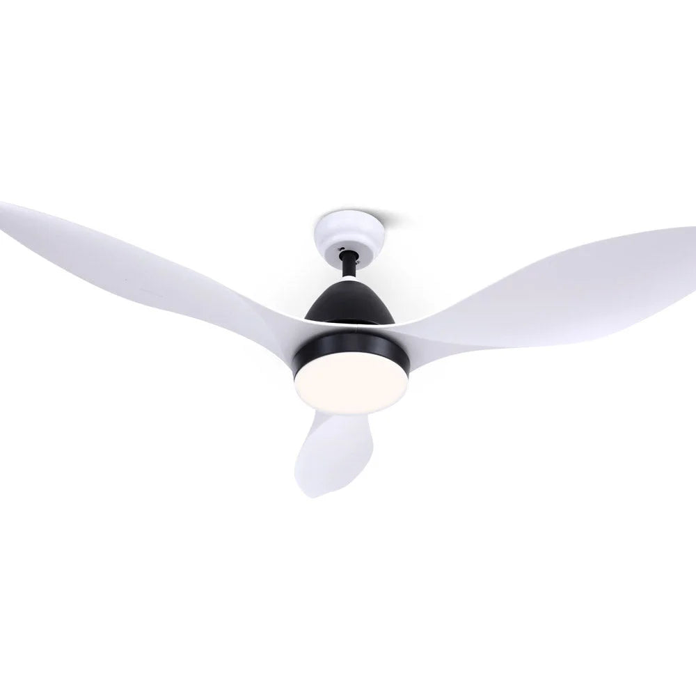 Ceiling Fan 48’’ with Light Remote Control White 3 Blades
