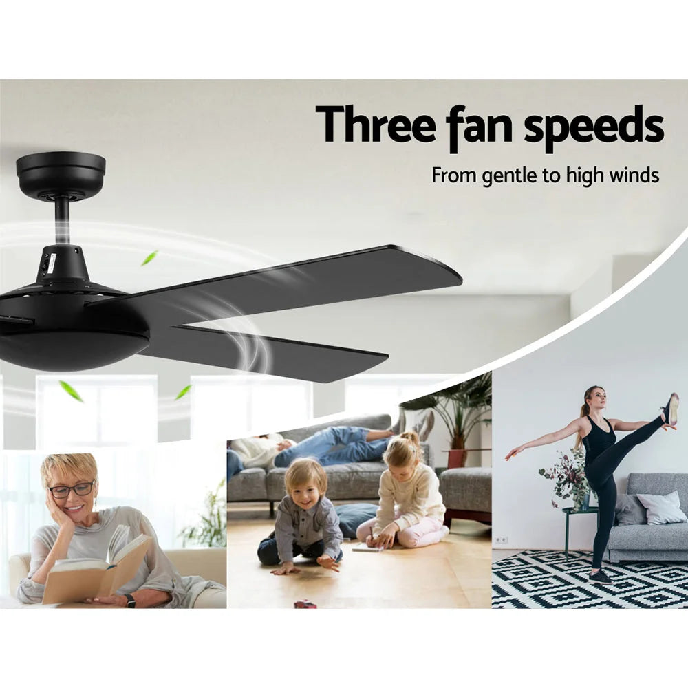 Ceiling Fan 52’’ with Remote - Black - Fans