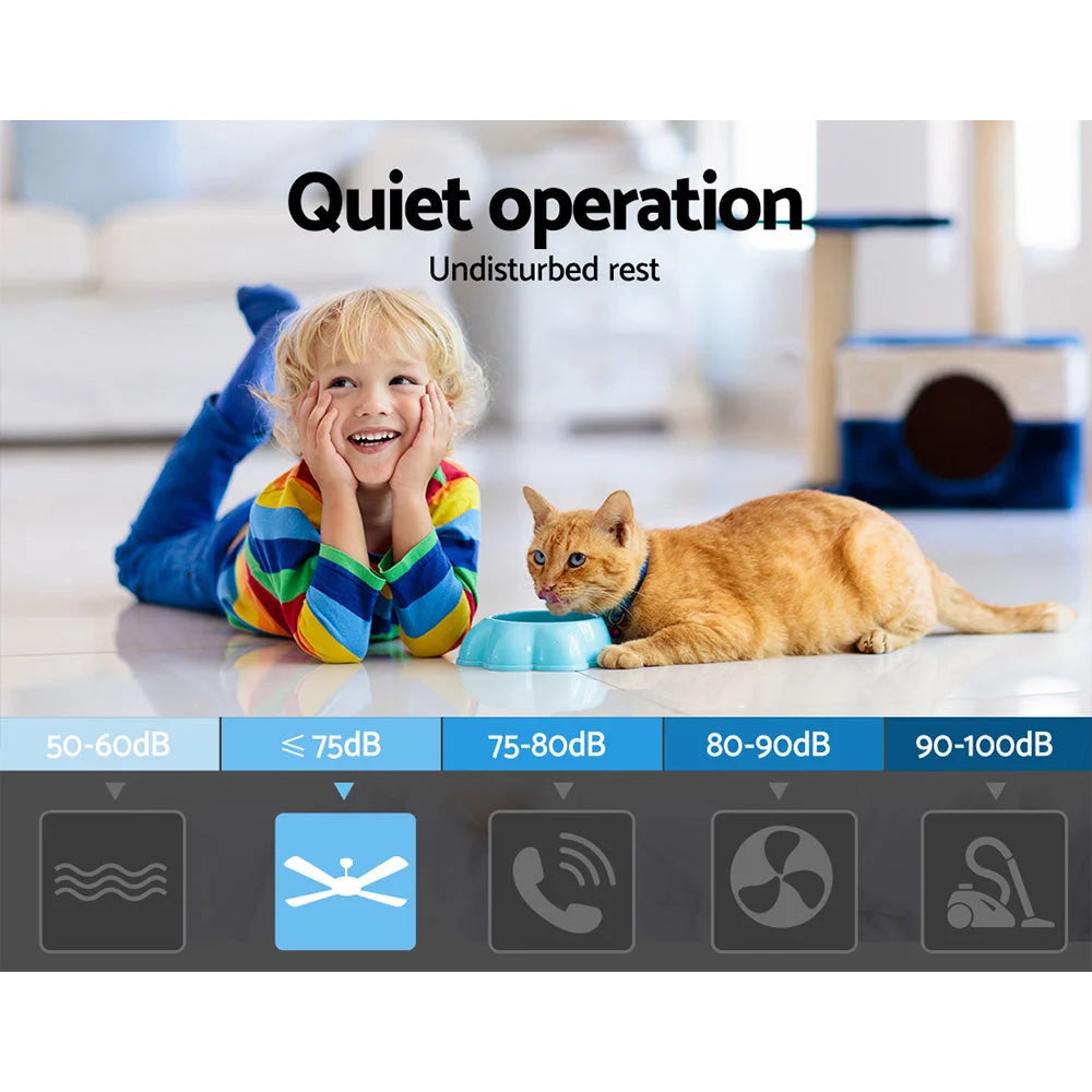 Ceiling Fan 52’’ with Remote Control 3 Wooden Blades Timer