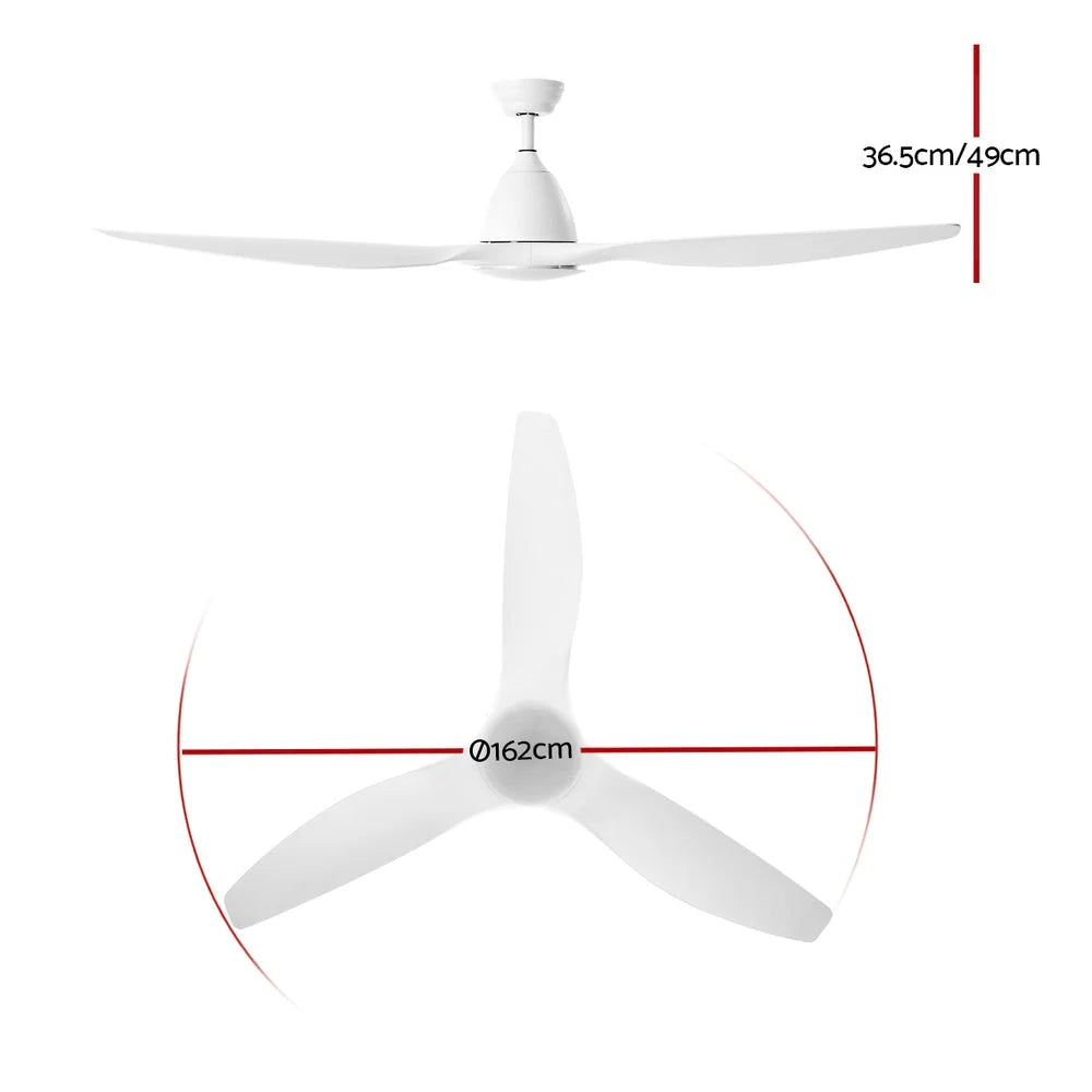 Ceiling Fan 64’’ DC Motor with Light LED Remote Control 3