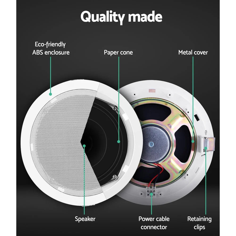 Ceiling speakers inch with handles, panels and accessory pieces