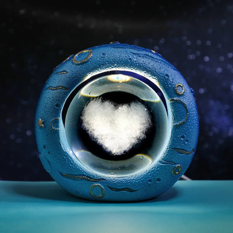 Celestial Ring LED Crystal Ball Lamp - 3D Engraving Unique