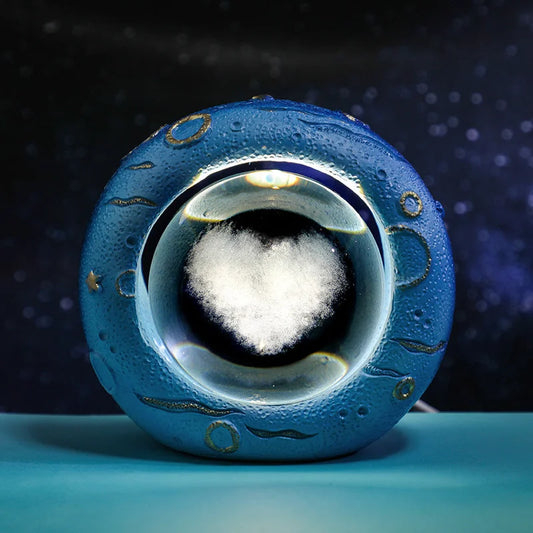 Celestial Ring LED Crystal Ball Lamp - 3D Engraving Unique