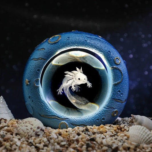 Celestial Ring LED Crystal Ball Lamp - 3D Engraving Unique