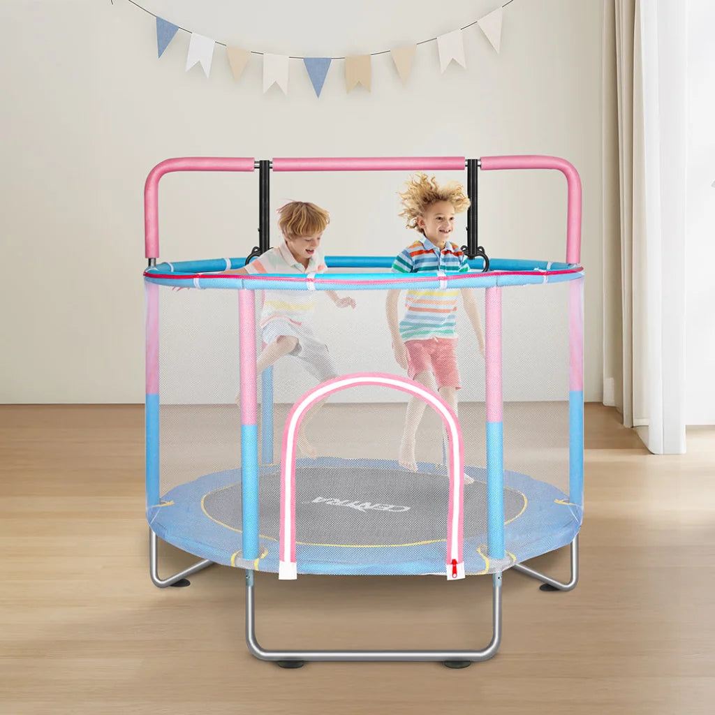 Centra 55" Kids Trampoline Rebounder Pink-1973193528414703622