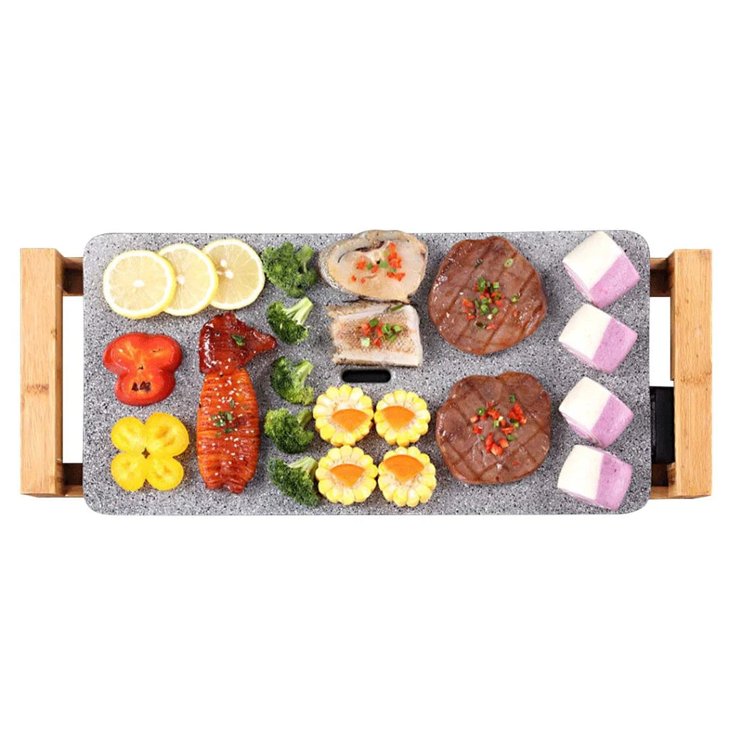 Ceramic BBQ Grill Premium Non-Stick Hot Plate for Indoor & Outdoor Stone