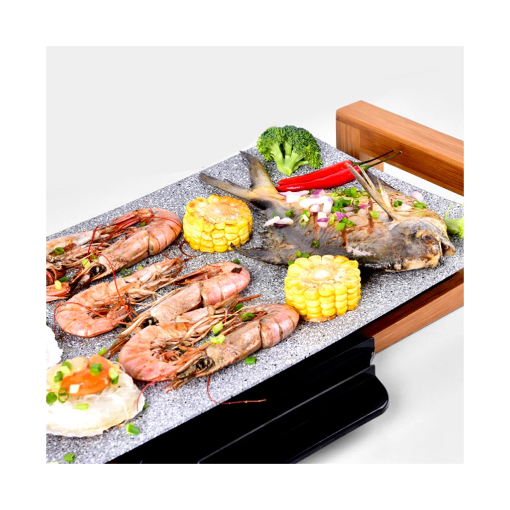 Ceramic BBQ Grill Premium Non-Stick Hot Plate for Indoor & Outdoor Stone