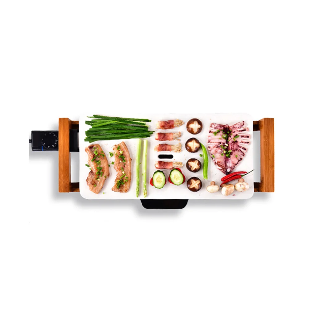 Ceramic BBQ Grill Premium Non-Stick Hot Plate for Indoor & Outdoor White