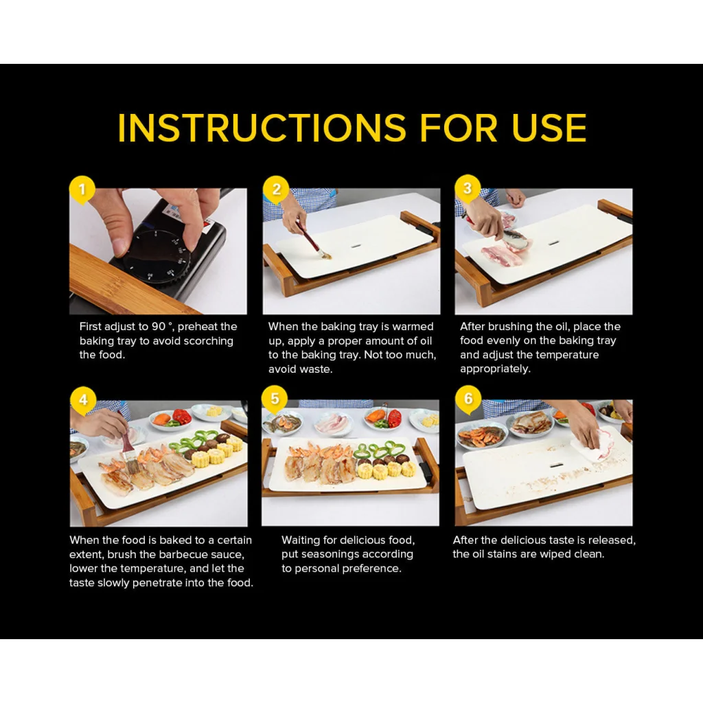 Ceramic BBQ Grill Premium Non-Stick Hot Plate for Indoor & Outdoor White