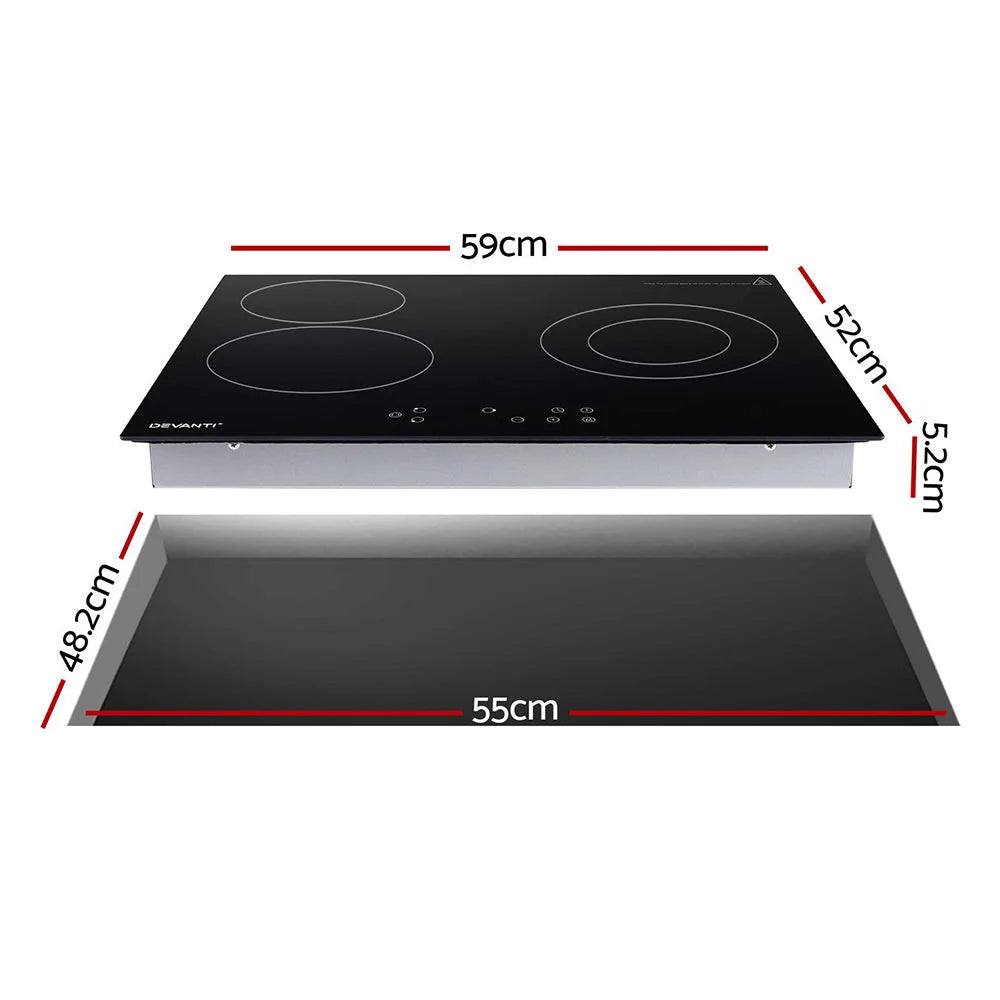 Ceramic Cooktop 60CM Kitchen Cooker 4-Burner Hob Touch