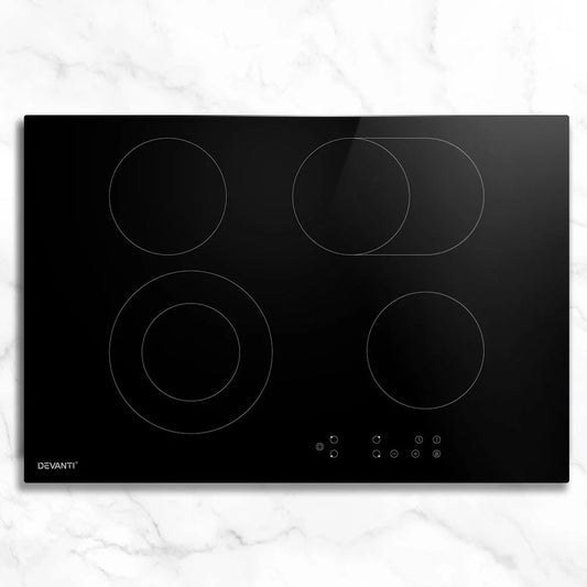 Ceramic 77cm 4 cooktop electric cooker with burner stove hob touch