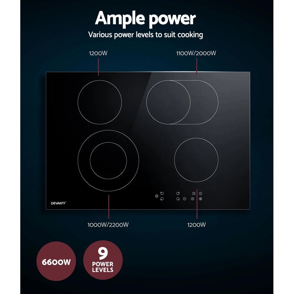 Cooktop electric cooker with burner stove hob touch control