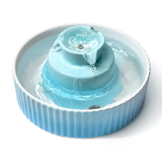 Ceramic Pet Water Fountain Dog Cat Water Feeder Bowl
