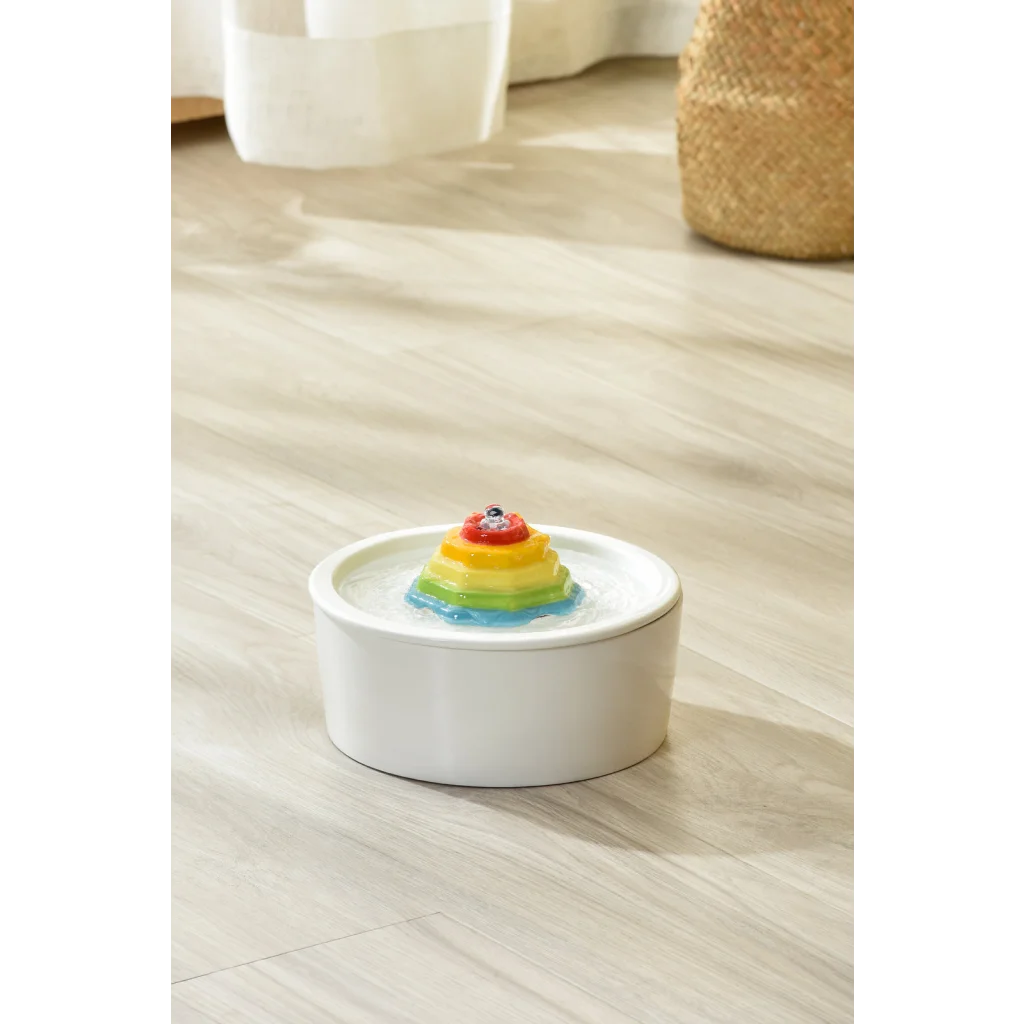 Ceramic Pet Water Fountain Dog Cat Water Feeder Bowl