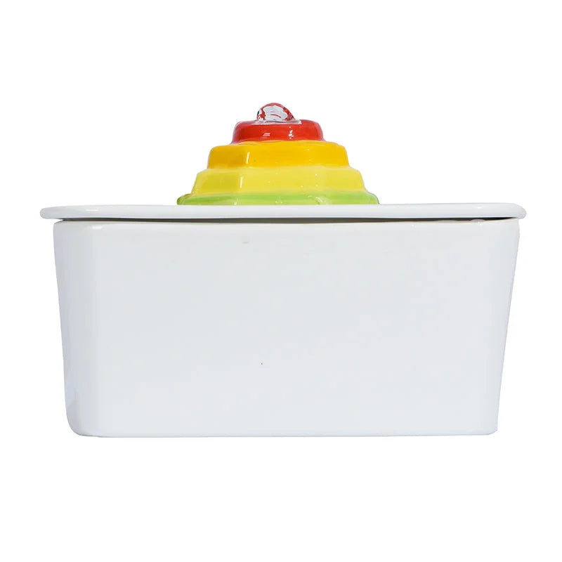 Ceramic Pet Water Fountain Dog Cat Water Feeder Bowl