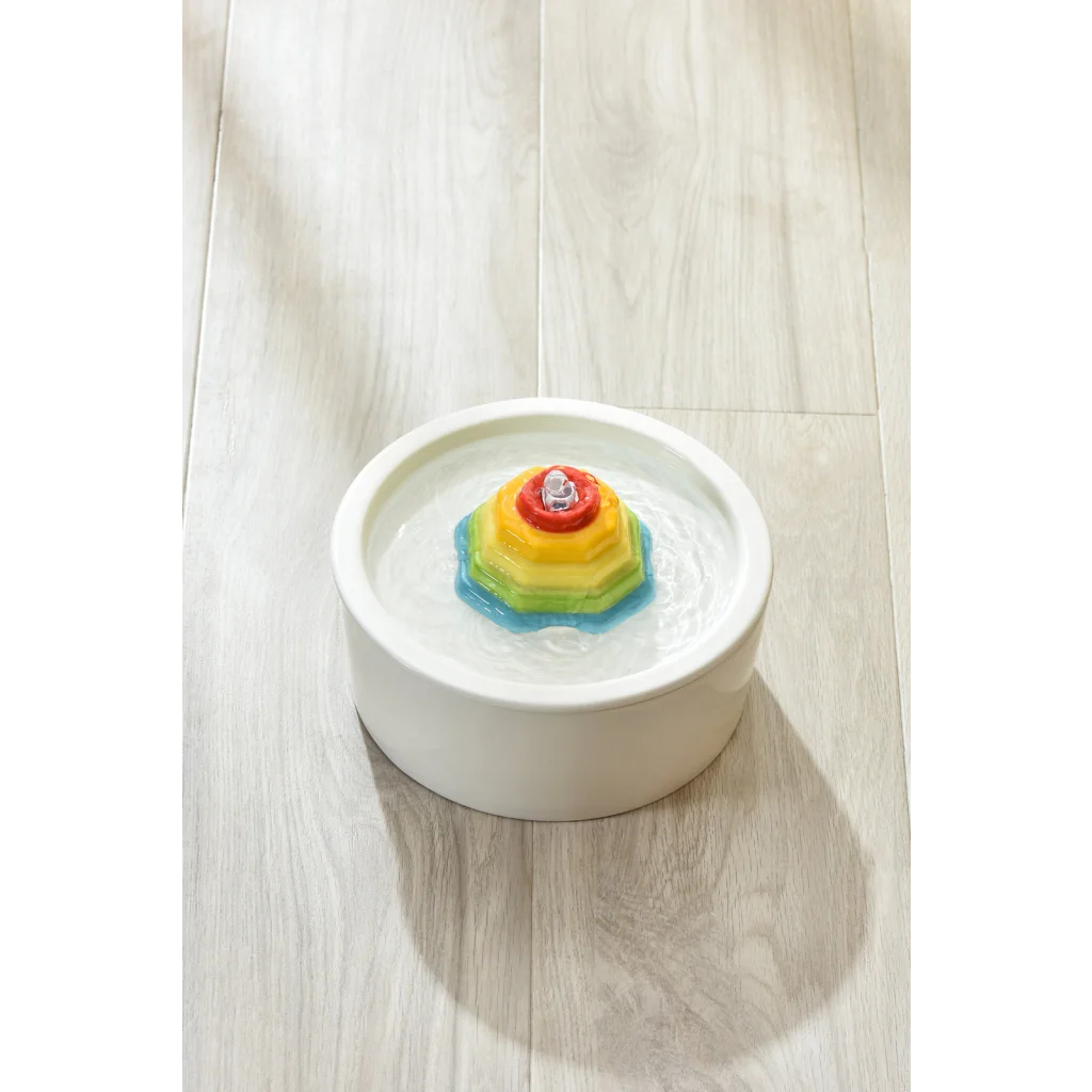 Ceramic Pet Water Fountain Dog Cat Water Feeder Bowl