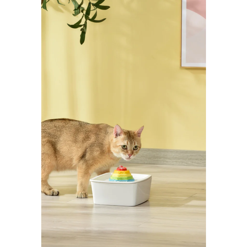 Ceramic Pet Water Fountain Dog Cat Water Feeder Bowl