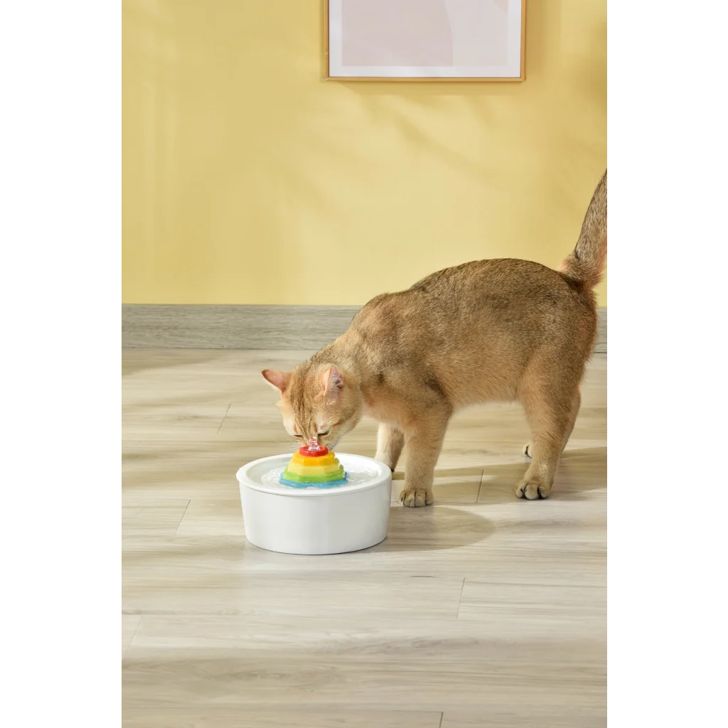 Ceramic Pet Water Fountain Dog Cat Water Feeder Bowl