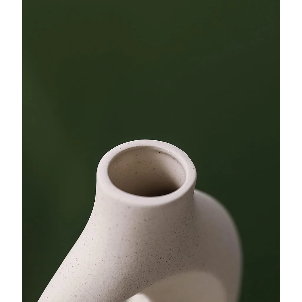 Ceramic Vases Set of 2 Creative White for Home Decor - Home