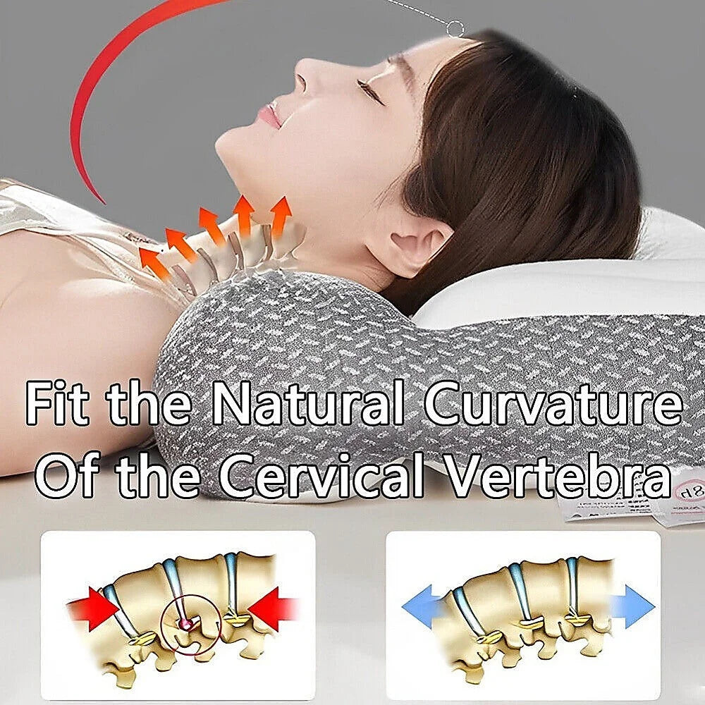 Cervical Ergonomic Pillow Soy Bean Contour Orthopedic Bed