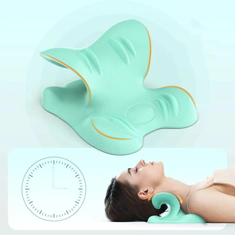 Cervical Massager C-Type Traction Support Pillow - Blue