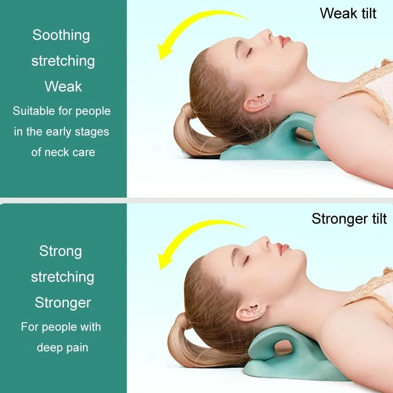 Cervical Massager C-Type Traction Support Pillow - Blue