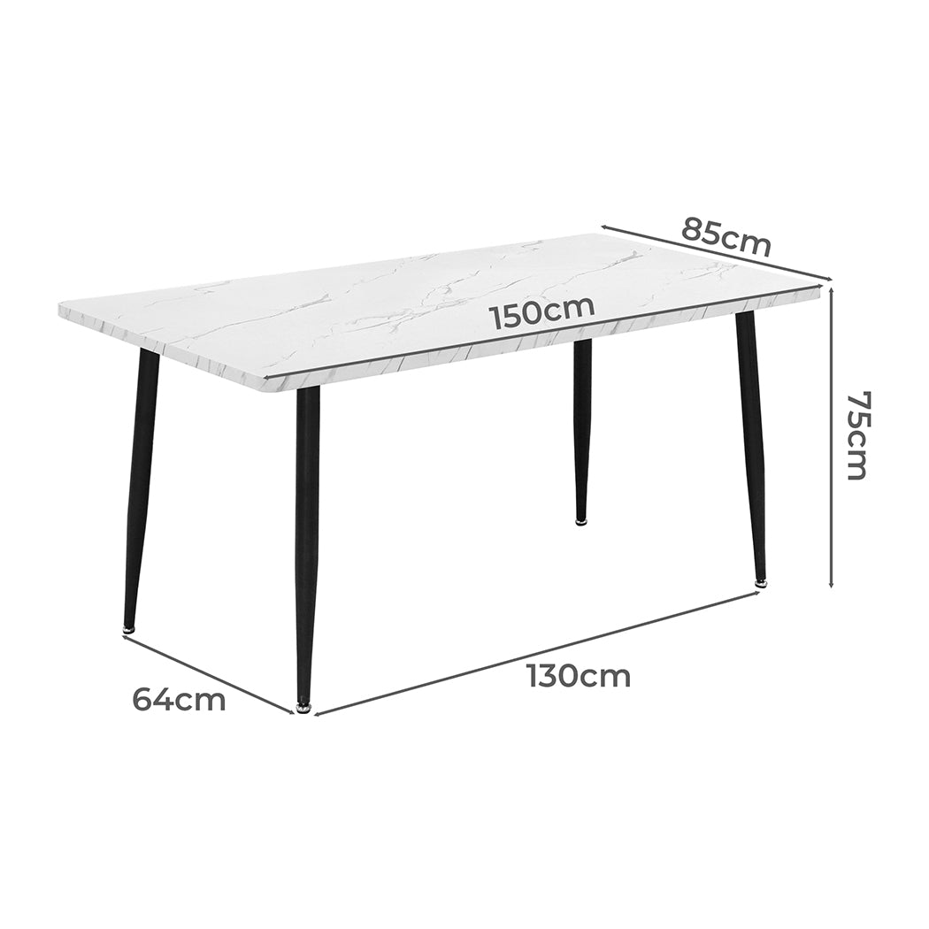 Levede Steel Dining Table 4-6 Seater 150cm