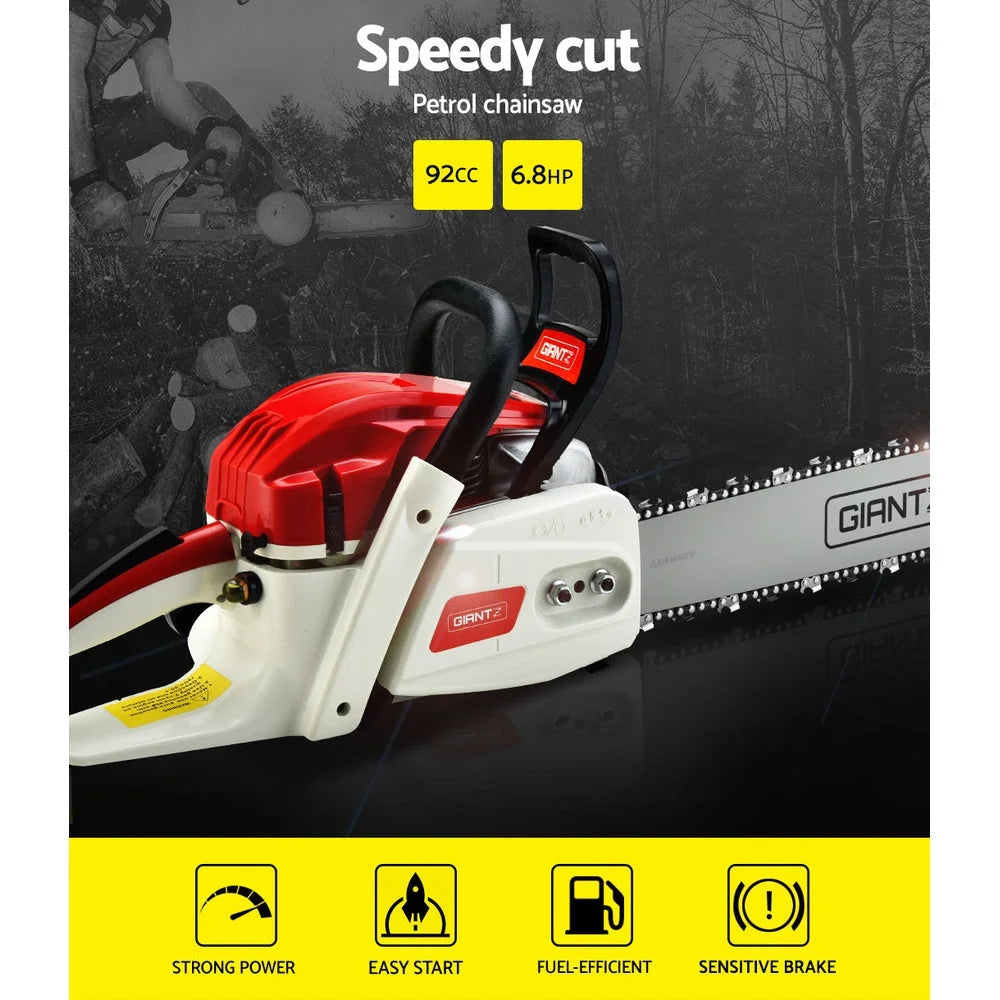 Chainsaw 88CC Commercial Petrol E-Start 24’’ Bar Pruning