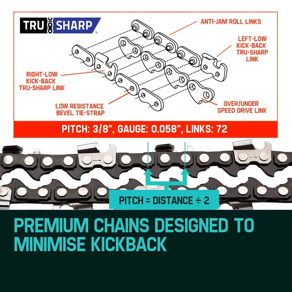 Chainsaw Chain 18in Bar Replacement Suits SX45 45CC Saws