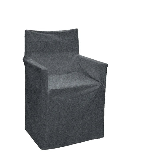 Chair Cover IDC Homewares Cotton Director Solid Charcoal