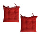 Chair Pads Set of 2 Outdoor Polyester Solid 40x40 cm - Red