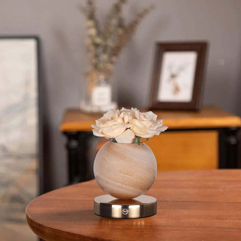 Champagne Dreamy Rose Planet Lamp Night Light - Elegant