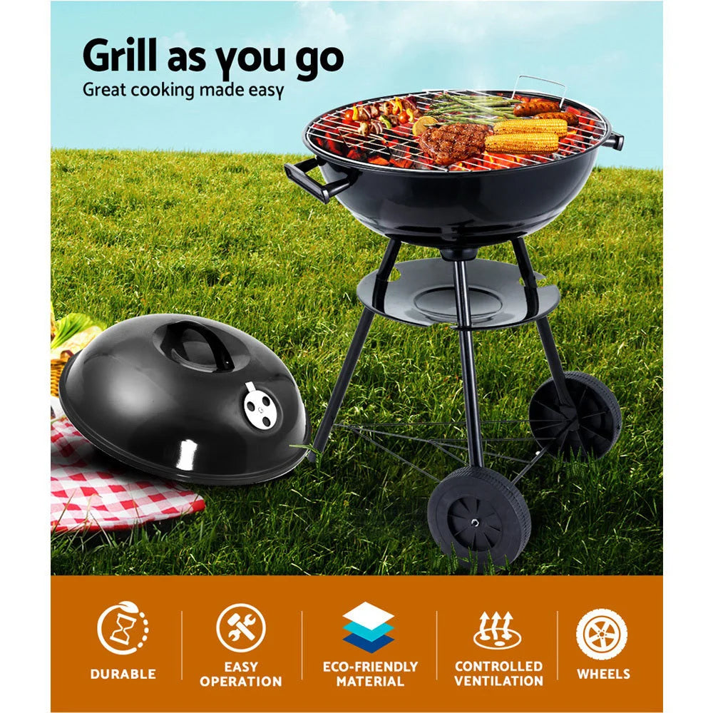 Charcoal BBQ Smoker Drill Outdoor Camping Patio Barbeque