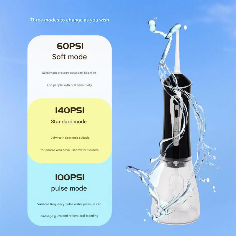 CharmHome Portable Oral Irrigator - 3 Modes 140 PSI IPX7