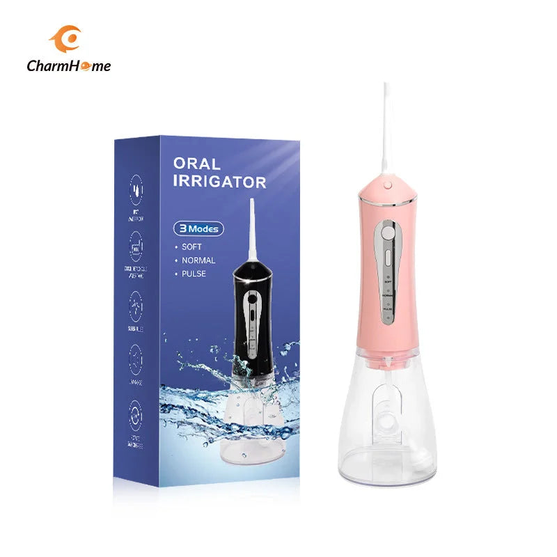 CharmHome Portable Oral Irrigator - 3 Modes 140 PSI IPX7