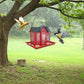 Charming House-Shaped Hanging Bird Feeder - Durable Metal